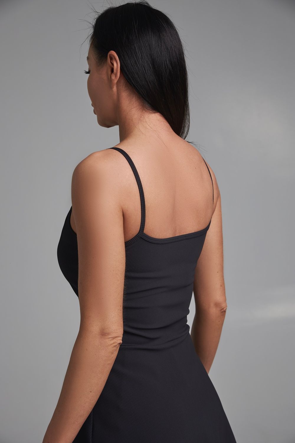 Платье теннисное Rib Black