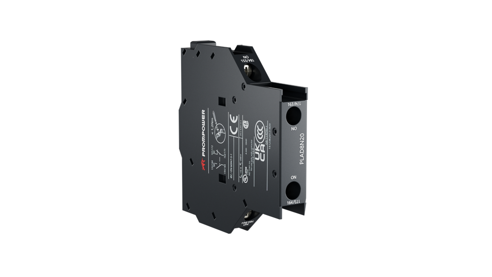 Блок всп. контактов Prompower PLAD8N20 серии Pulse, бокового монтажа для серии PLC1D, 2НО