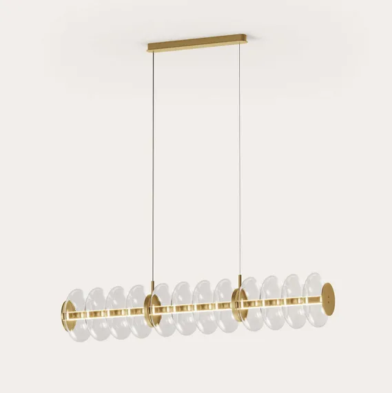 Подвесной светильник Vitree золотой металл/ прозрачный плафон