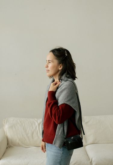 Джемпер Л.Т., 100% шерсть ягнёнка, цвет соус барбекю.