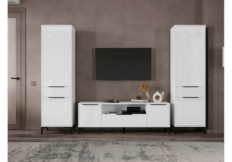 Готовая гостиная Woodville Иадама белый, белый глянец  9