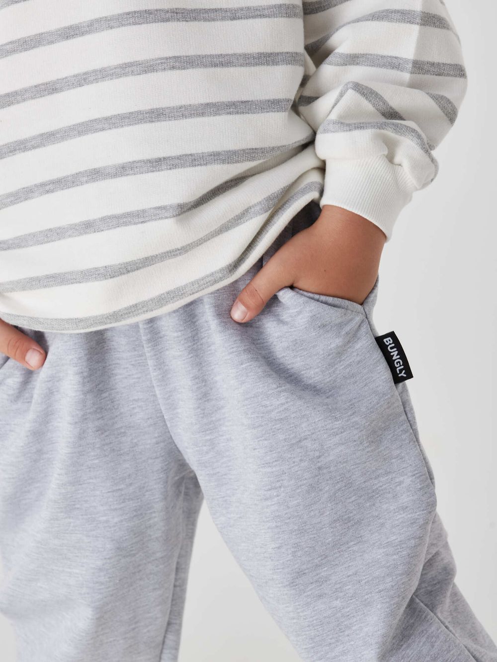 Джоггеры облегченные "Серый меланж" с карманами