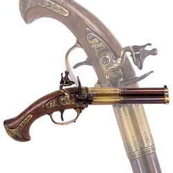 Denix Пистоль 3-х ствольный, системы Флинтлок, Франция 18 в.
