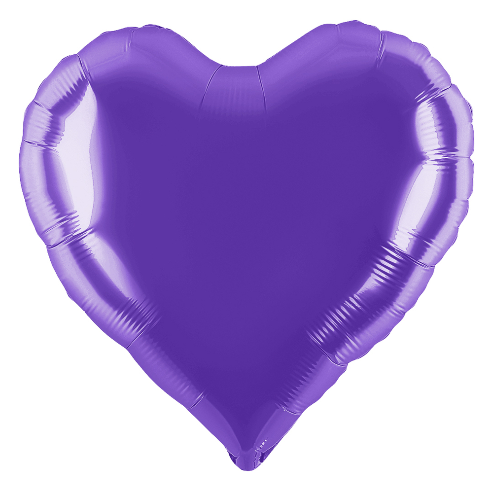 Шар (18''/46 см) Сердце, Сиреневый, 1 шт.