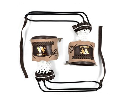 Комплект луз с выкатом RU-M2, скоба - латунь (лен, бежевая кожа, комбинированная) плетенка с логотипом