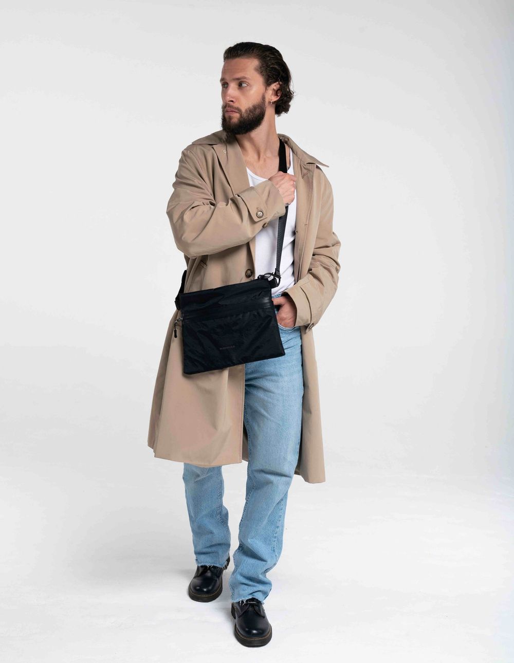 Сумка Mushmula F2 Сакош кросс-боди средняя черная