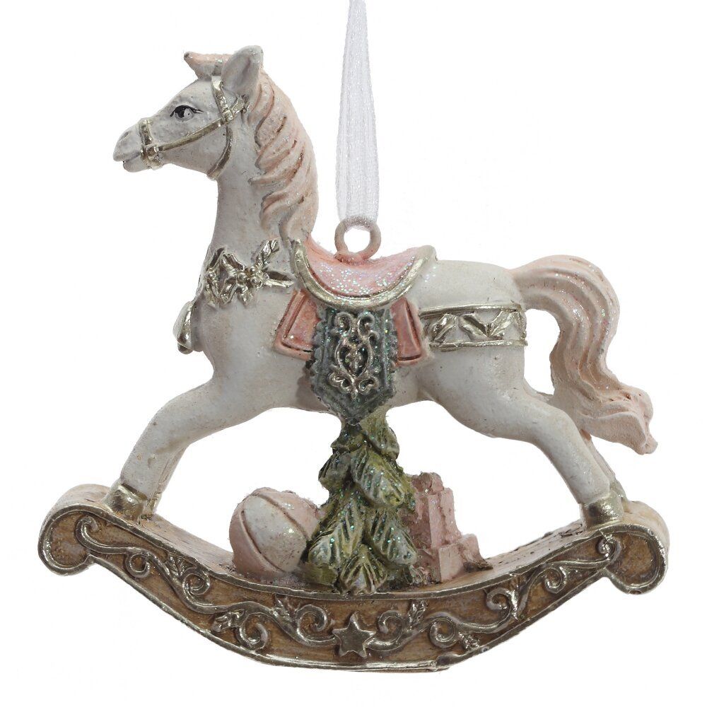 GAEM Фигурка декоративная подвесная "Лошадка-качалка", L7 W2 H7,5 см, 2в.