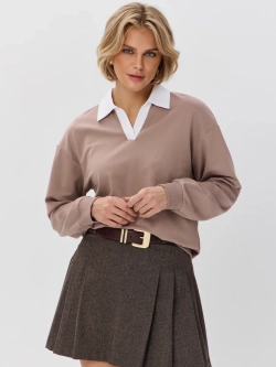 Джемпер с воротником поло