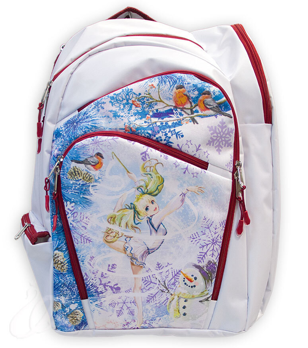 Снежинка Белый/красный