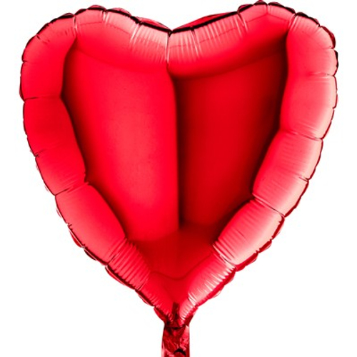 Шар сердце 18" фольга Красное