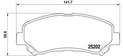 BREMBO - P79028-BRB - Brake Pad Set, disc brake
