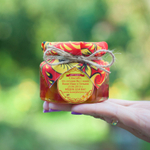 Бонбоньерка с медом на свадьбу, 140 грамм, стиль "Хохлома"