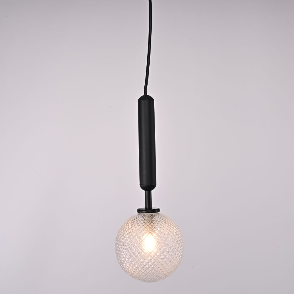 Подвесной светильник RAFFIN Black/Transparent