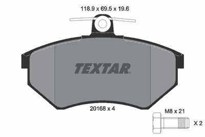 TEXTAR - 2016804-TET - Brake Pad Set, disc brake