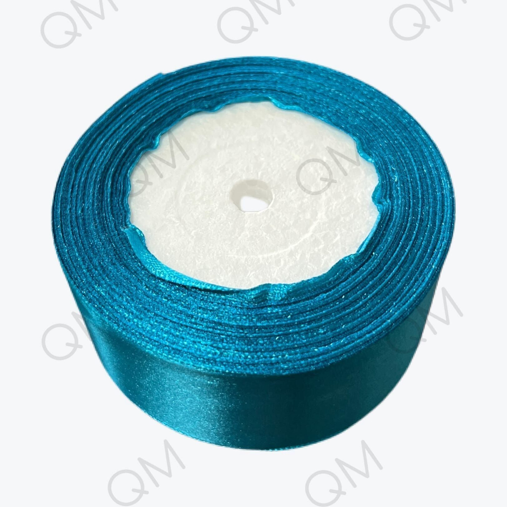 Лента атласная 4 см 25 ярдов (бирюзовая) №047