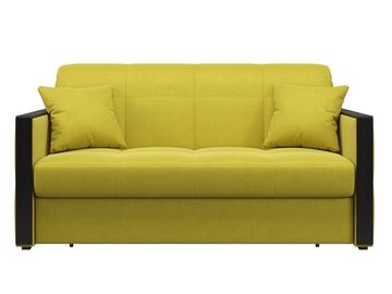 Диван Лион 1,4 - Velutto 28 оливковый/накладка венге