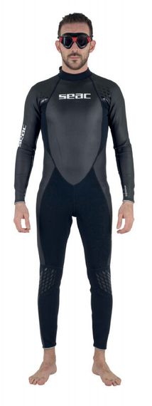 Очки-маска для плавания Seac Sonic тонированные стекла черный/красный