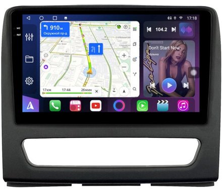 Магнитола для Sollers Atlant 2022+ (рамка большая) - FarCar 9601-9 монитор 9.5" QLED на Android 14, TS18, CarPlay, 4G SIM-слот