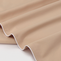 Постельное белье 2 спальное евро Сlaire&Caroll Lune+ бежевое с белым кантом