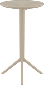 Стол пластиковый барный складной Siesta Contract Sky Folding Bar Table 60, бежевый