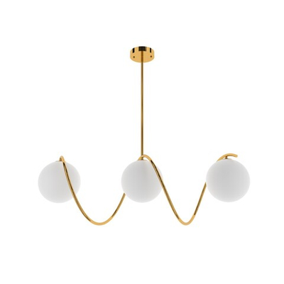 Люстра Спираль 3х40Вт E27 золото 20х80х90 см