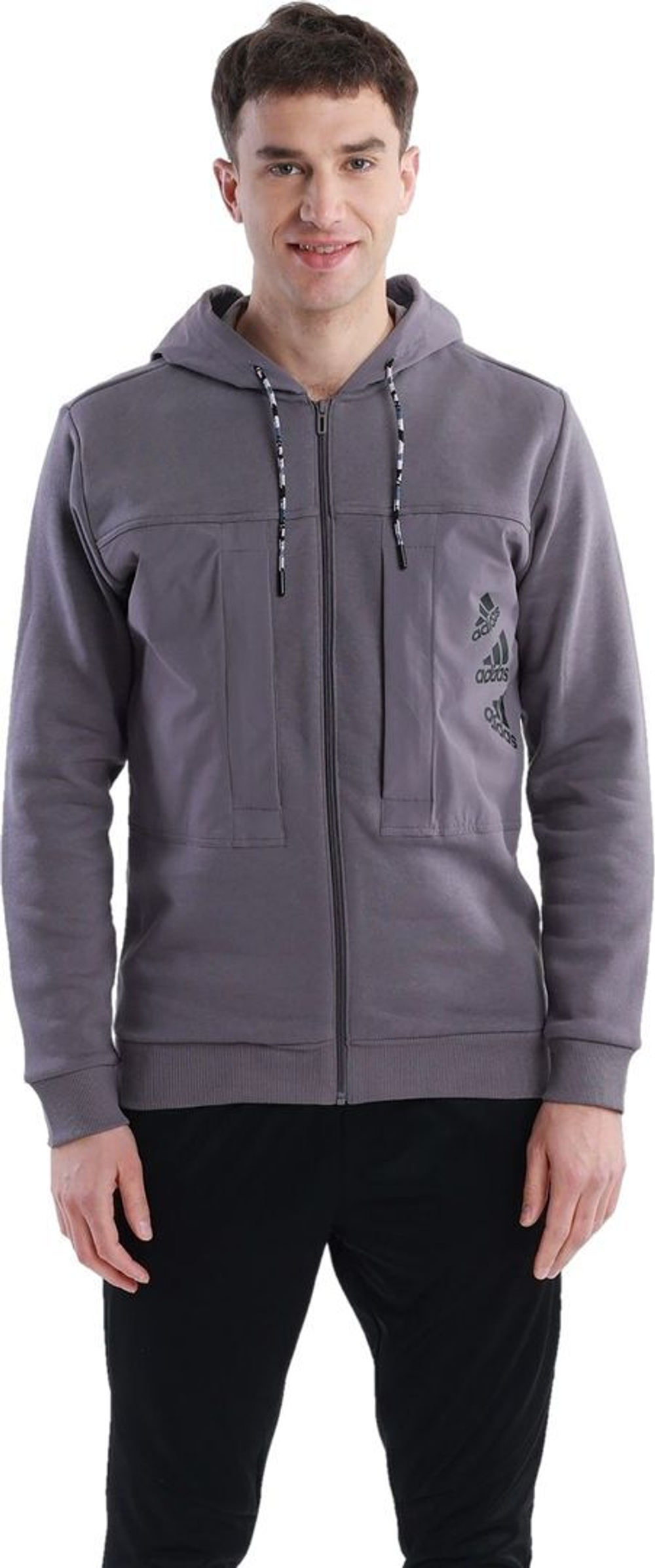 Толстовка Adidas M Q4 BL FZ HD фиолетовый