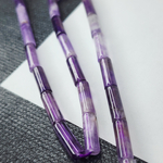 Аметист натуральный, бусина трубочка, цилиндр, р-р 13×4мм, штучно