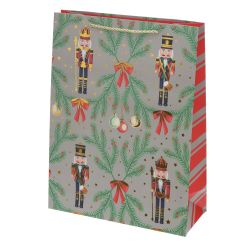 GAEM Пакет подарочный L (бумага 210г/м2, блок 12шт), L30 W12 H40 см, 4в.