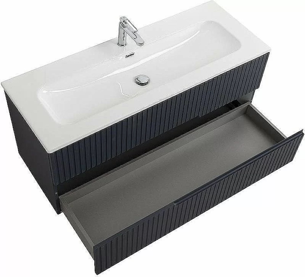 Тумба с раковиной Cezares DUET-N 120 DUET-N-1200-2C-SO-GR-P графит