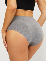 Высокие гладкие бесшовные трусики (Размер: L) (Цвет: черный)