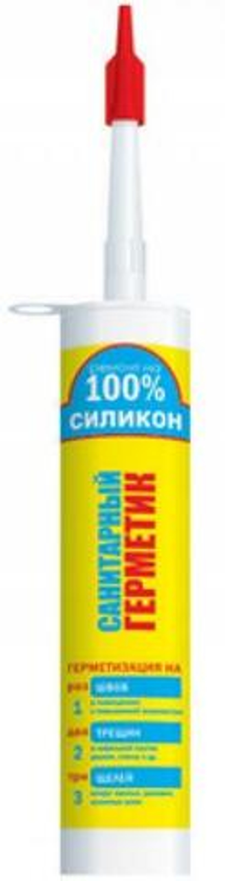 Герметик S силиконовый санитарный Ремонт на 100% 260мл (300г) белый