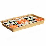 Контейнер бумажный Sushi Box с Крышкой 800 мл 138х221х24 мм 1/300