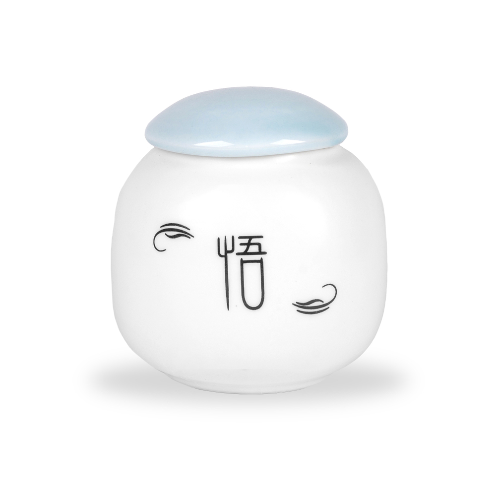 266084.2 Чайница ДОБРОДЕТЕЛЬ "Просветление, малая" высота 6см , фарфор