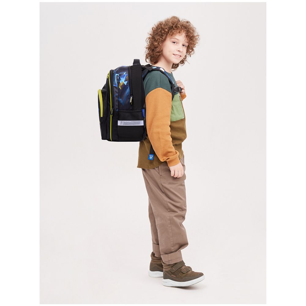 Рюкзак Berlingo Ergo "Graphic" 40*29*22см, 2 отделения, 4 кармана, анатомическая ЭВА спинка