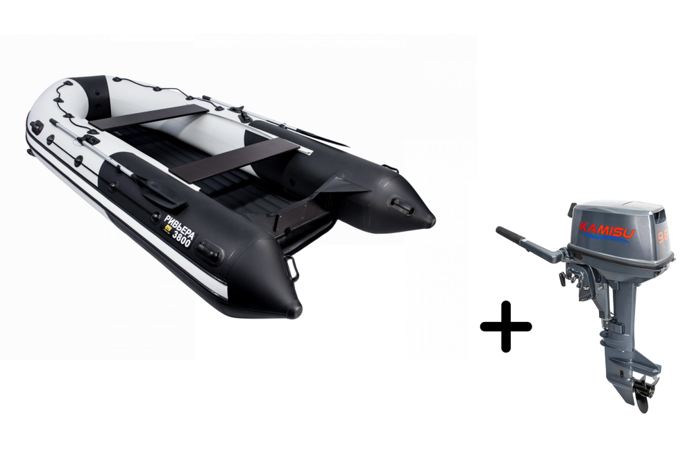 Ривьера 3800 НДНД Киль + KAMISU T 9.8 BMS (комплект лодка + мотор)
