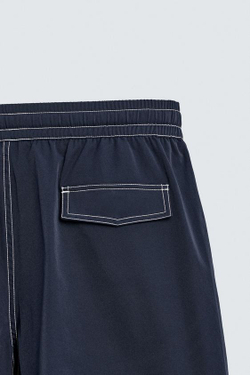 ZARA ДЛИННЫЕ ПЛАВКИ С КОНТРАСТНОЙ ОТСТРОЧКОЙ, МОРСКОЙ СИНИЙ