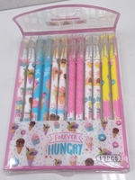 Ручка пиши-стирай гелевая 0,5 мм синяя "Мороженое"