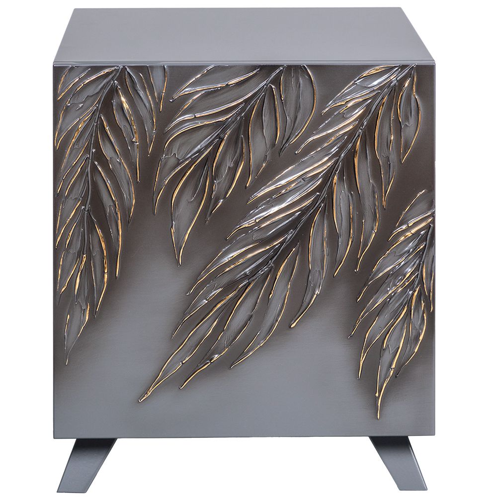 Тумба прикроватная Тропик Сканди Серый Голд правая