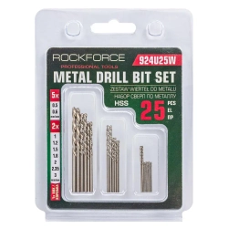 Сверла по металлу, набор 25пр. RockFORCE RF-924U25W
