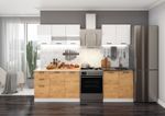 Кухня «Дуся» комплект 2.0 Белый бриллиант / Дуб бунратти