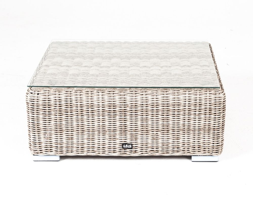 "Лунго" журнальный столик плетеный, цвет бежевый