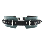 Изумрудный кожаный пояс с колечками для крепления наручников БДСМ Арсенал Lady's Arsenal Emerald Leather Belt 67033