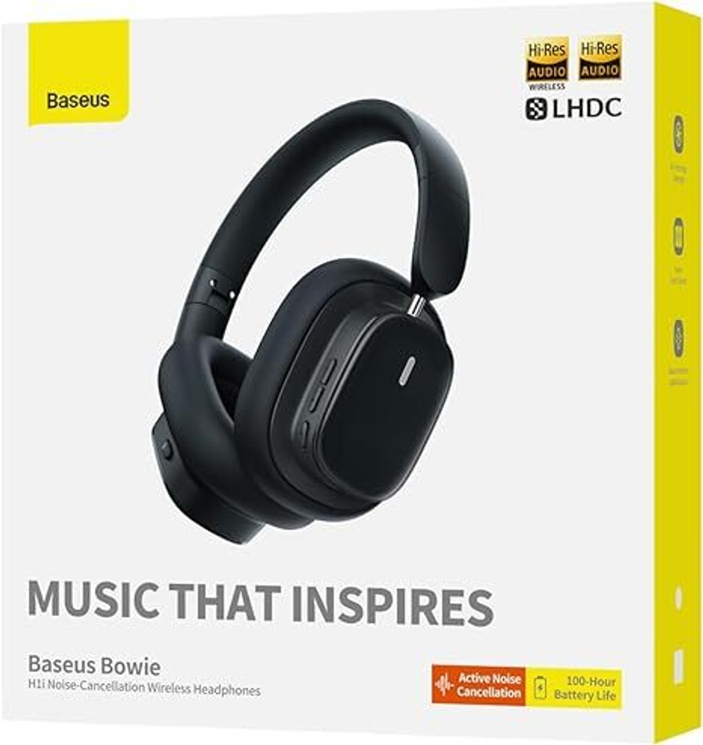 Накладные наушники UGREEN HP203 (35757) HiTune Max 5C Hybrid Active Noise-Cancelling Headphones. Цвет: черный