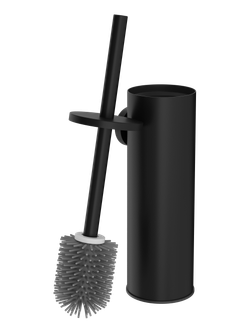Ершик для унитаза STWORKI Стокгольм S36390BK настенный, черный, с подставкой и держателем