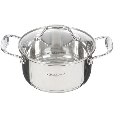 Кастрюля нерж, 2.2 л, с крыш, Катунь, Ника, KT02-D-22, индукц