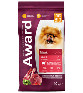 Award Dog Mini Adult Ягненкок с индейкой с добавлением брокколи и брусники 1кг. развес