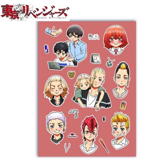 Набор стикеров "Токийские мстители" №1 (наклейки) виниловых формат А5 1 лист