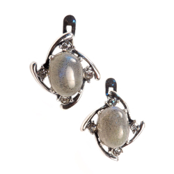 Серьги "Пиквик" лабрадор, циркон