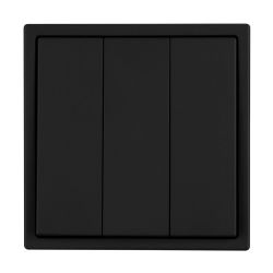 Механизм выключателя трехклавишный непроходной SWT-NOBE-MK03-SFPL-BK (230V, 10A) (Arlight, Черный оникс) 061796