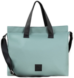 Детская коляска Roan Esso Кожа 3 в 1 с автокреслом Pituso Santiso Pro ESSK/214/1 Misti Mint/Grey/руч.Черный